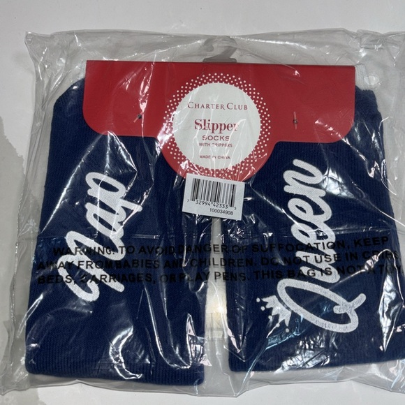 NWT Lot of 4 Charter Club Grippy Socks Nap Queen - Picture 2 of 3